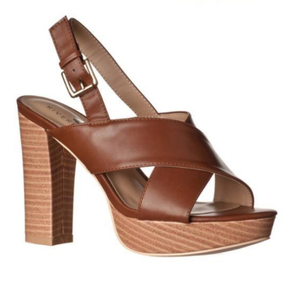 NEW Beautiful Brown Platform Sandals 8.5